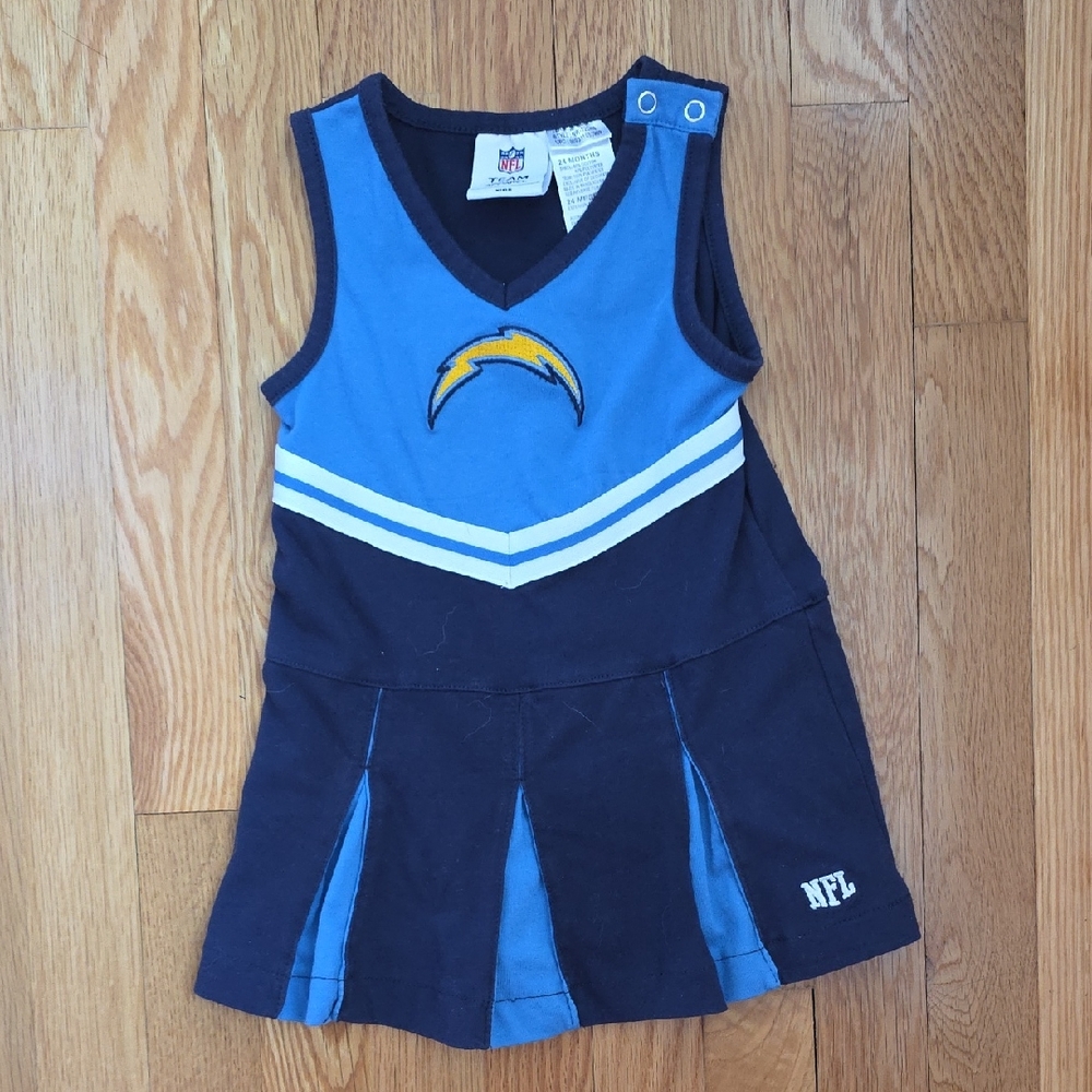 NFL Los Angeles Chargers Cheer Dress - Powder Blue & Navy